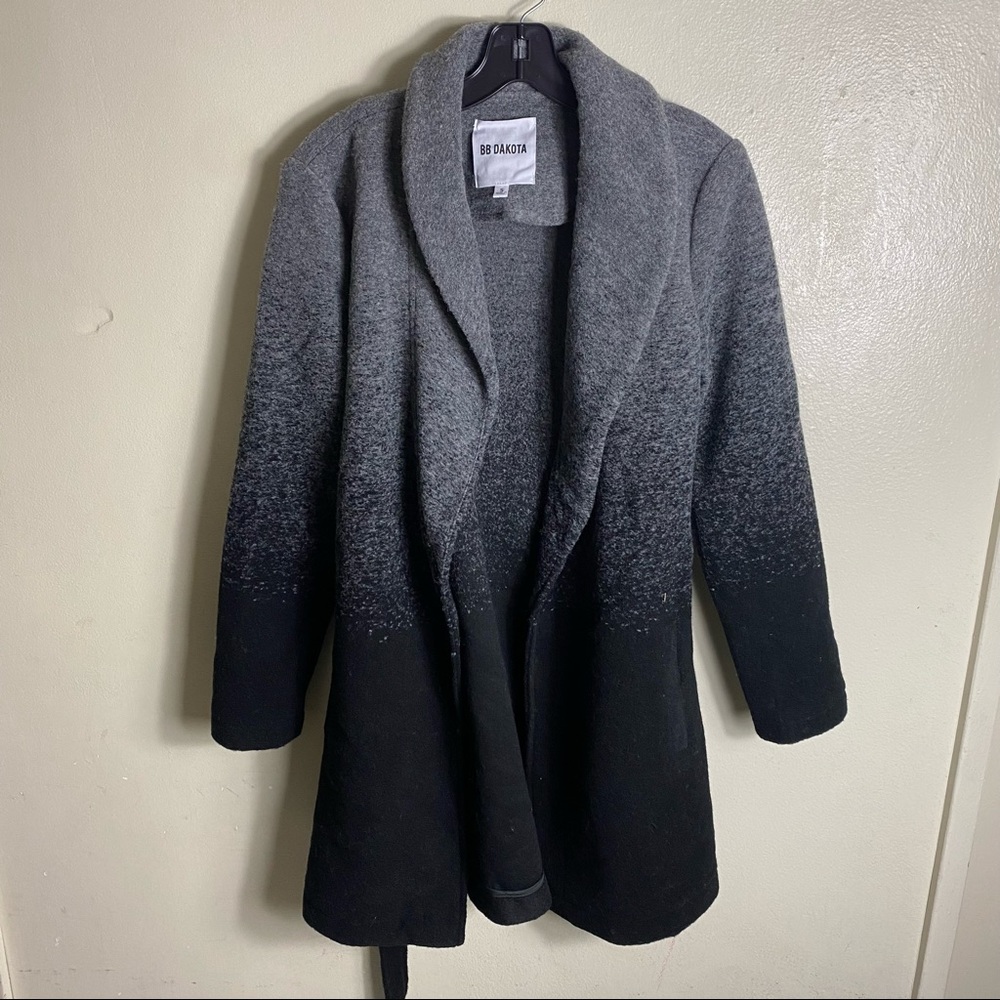 BB Dakota Gray and Black Ombre Coat